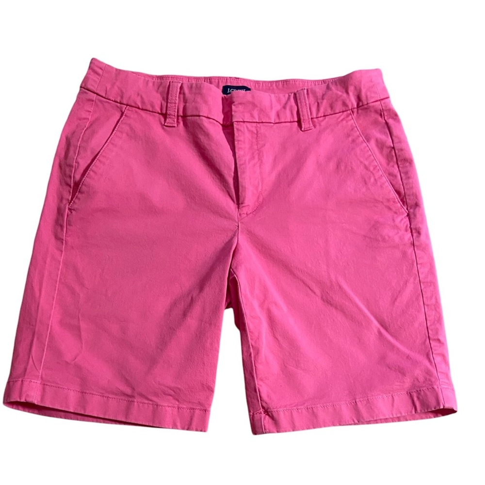 J. Crew Re-Imagined Women’s Bright Pink 9” Inseam 11” Rise Shorts Size 4 CUTE!